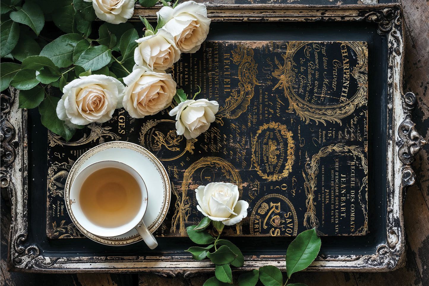 Etiquettes- Gold Foil! - IOD Transfer 12x16 Pad