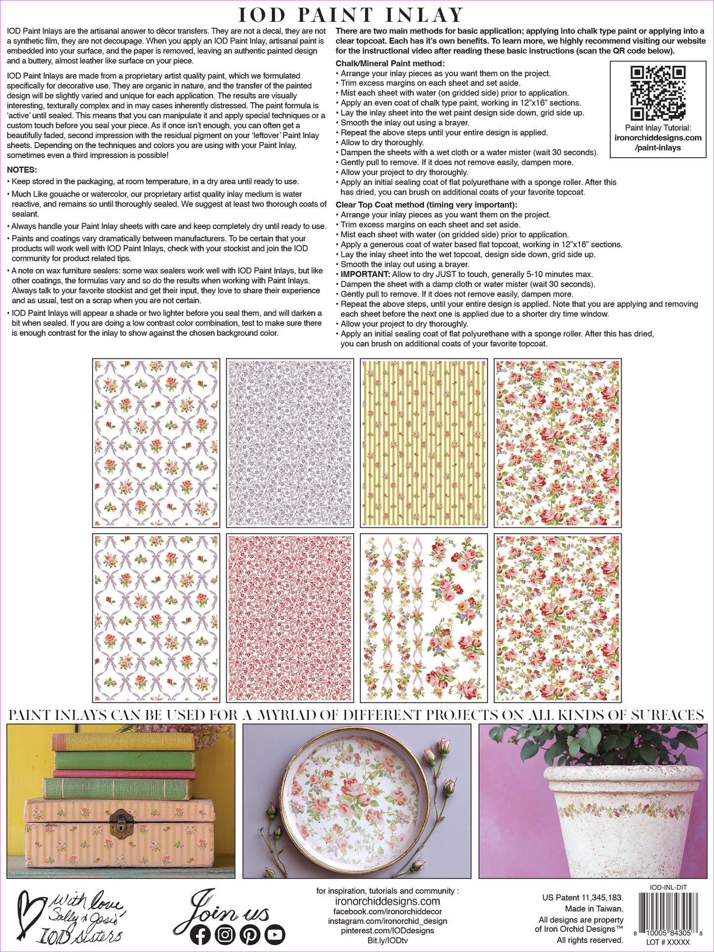 IOD Ditsy Blooms Paint Inlay