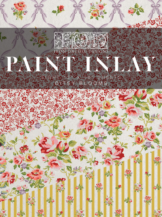IOD Ditsy Blooms Paint Inlay
