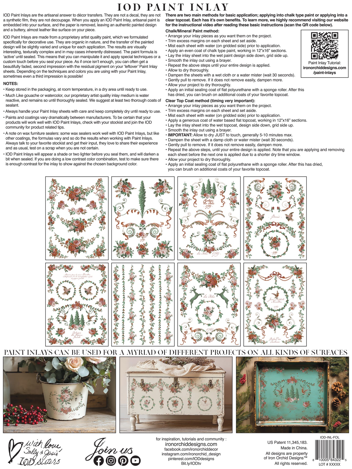 IOD La Folie IOD Paint Inlay 12x16 Pad