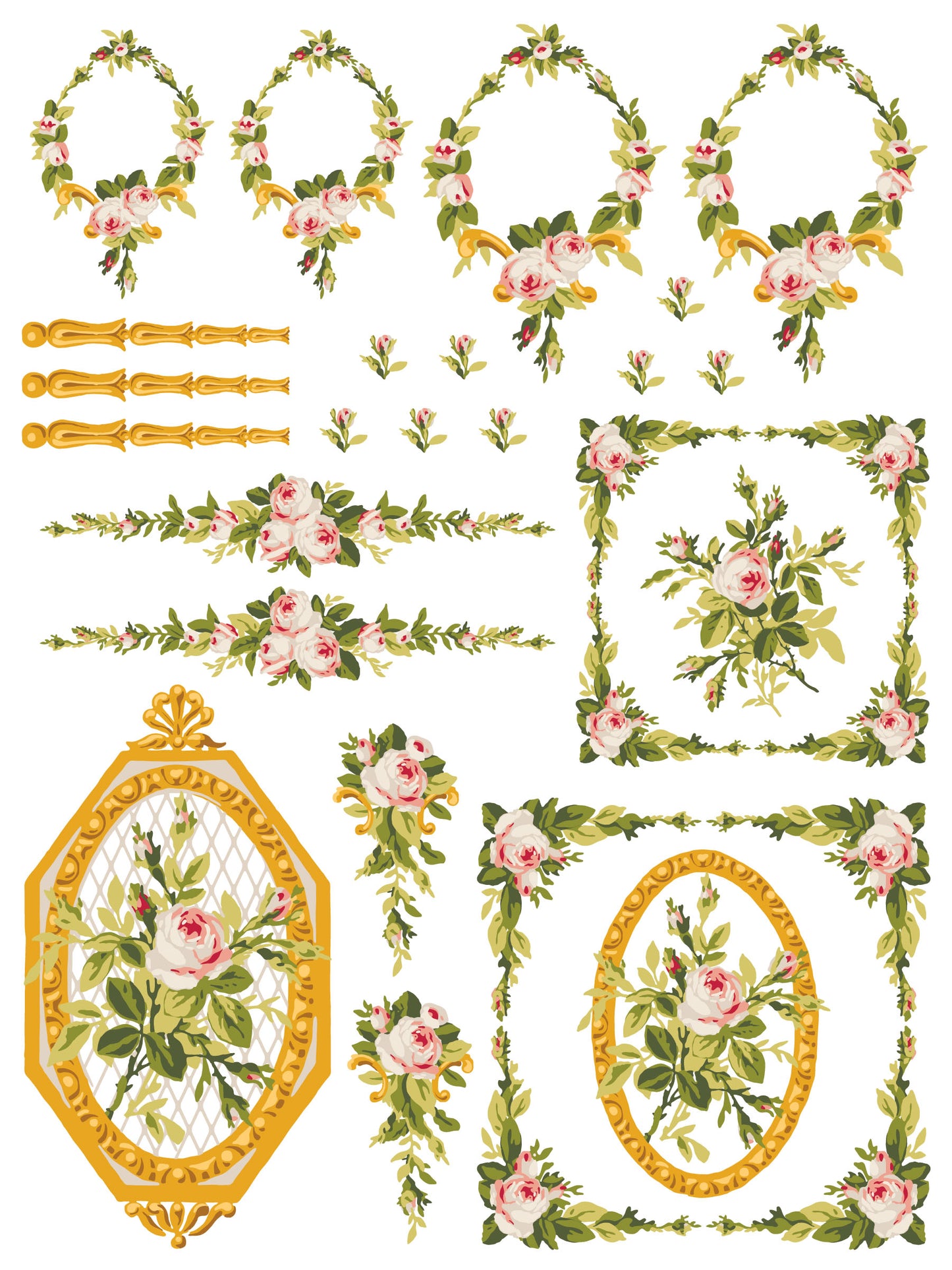 IOD Petit Fleur Pink Paint Inlay