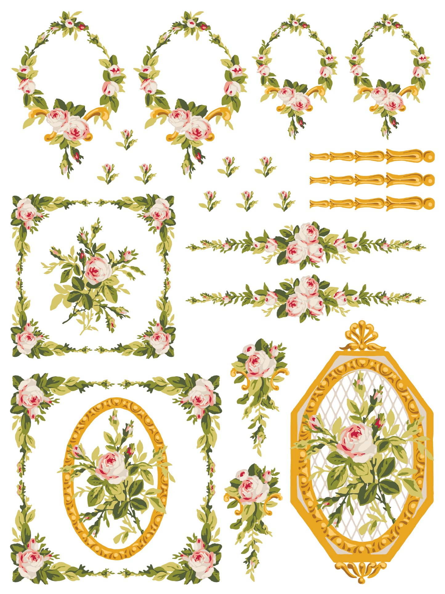 IOD Petit Fleur Pink Paint Inlay