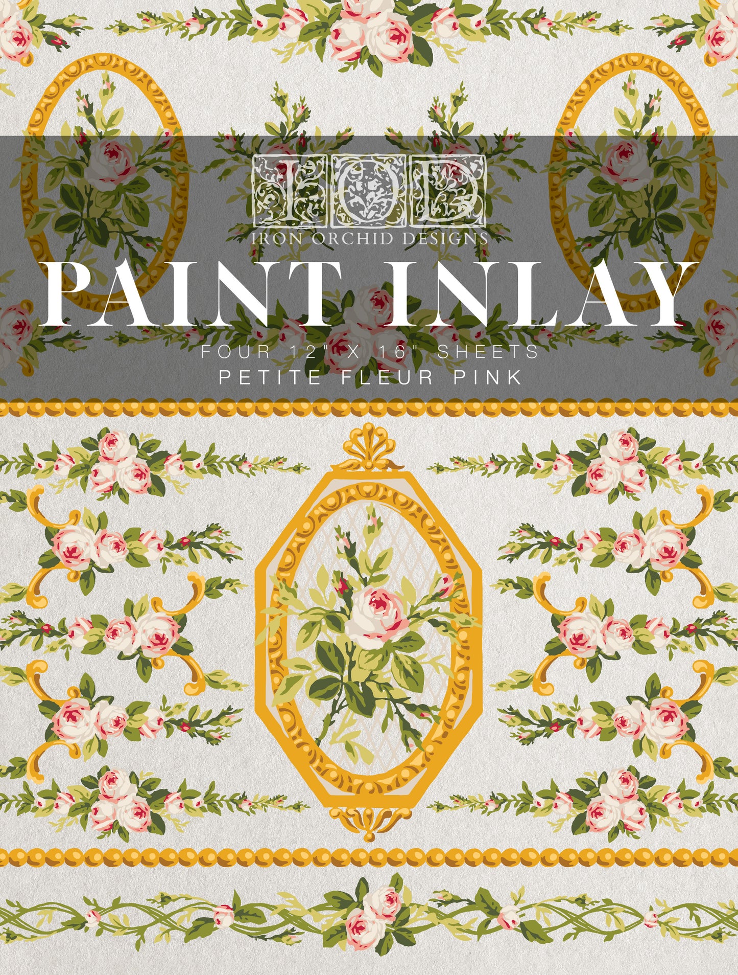 IOD Petit Fleur Pink Paint Inlay