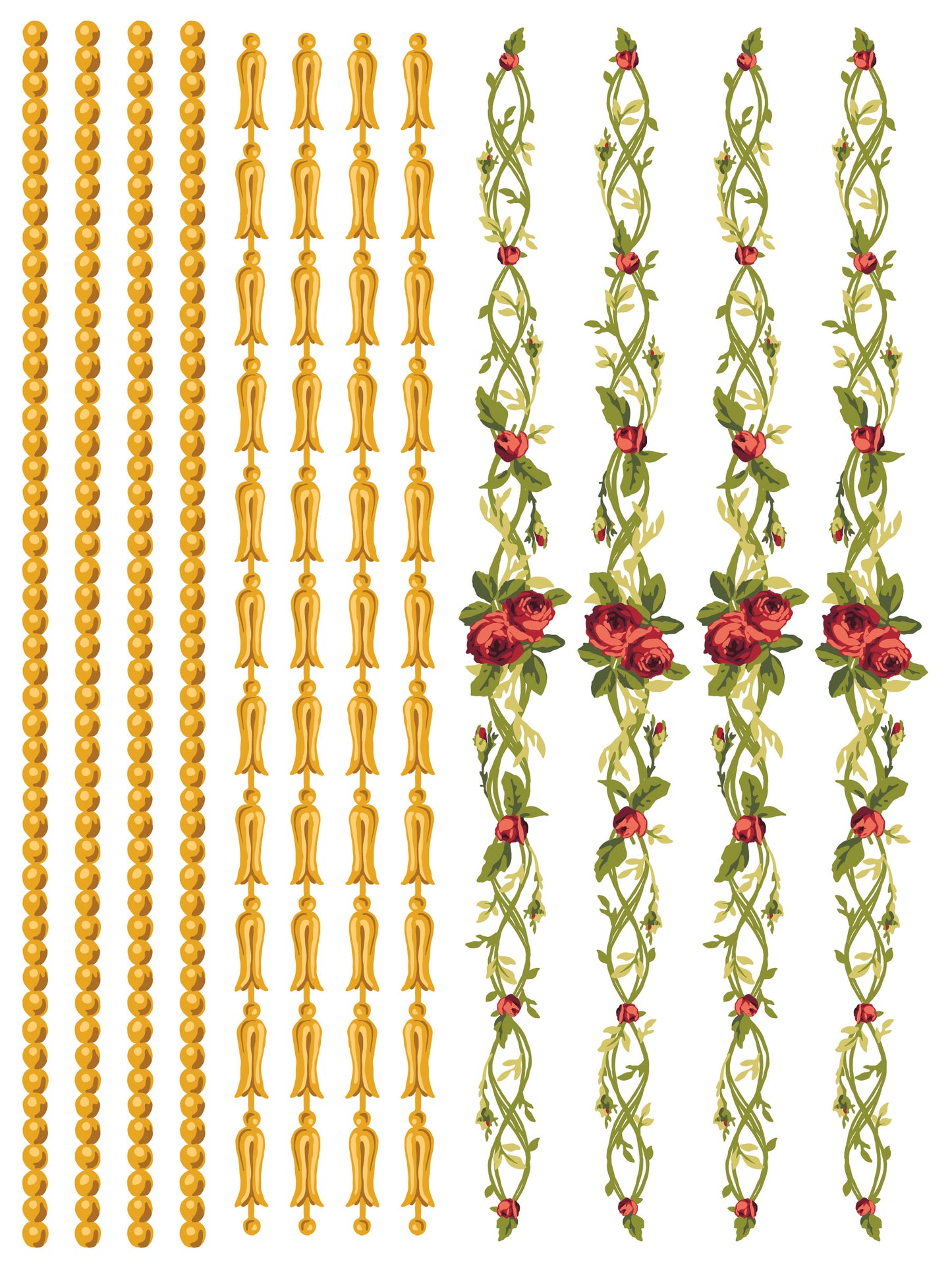 IOD Petit Fleur Red Paint Inlay