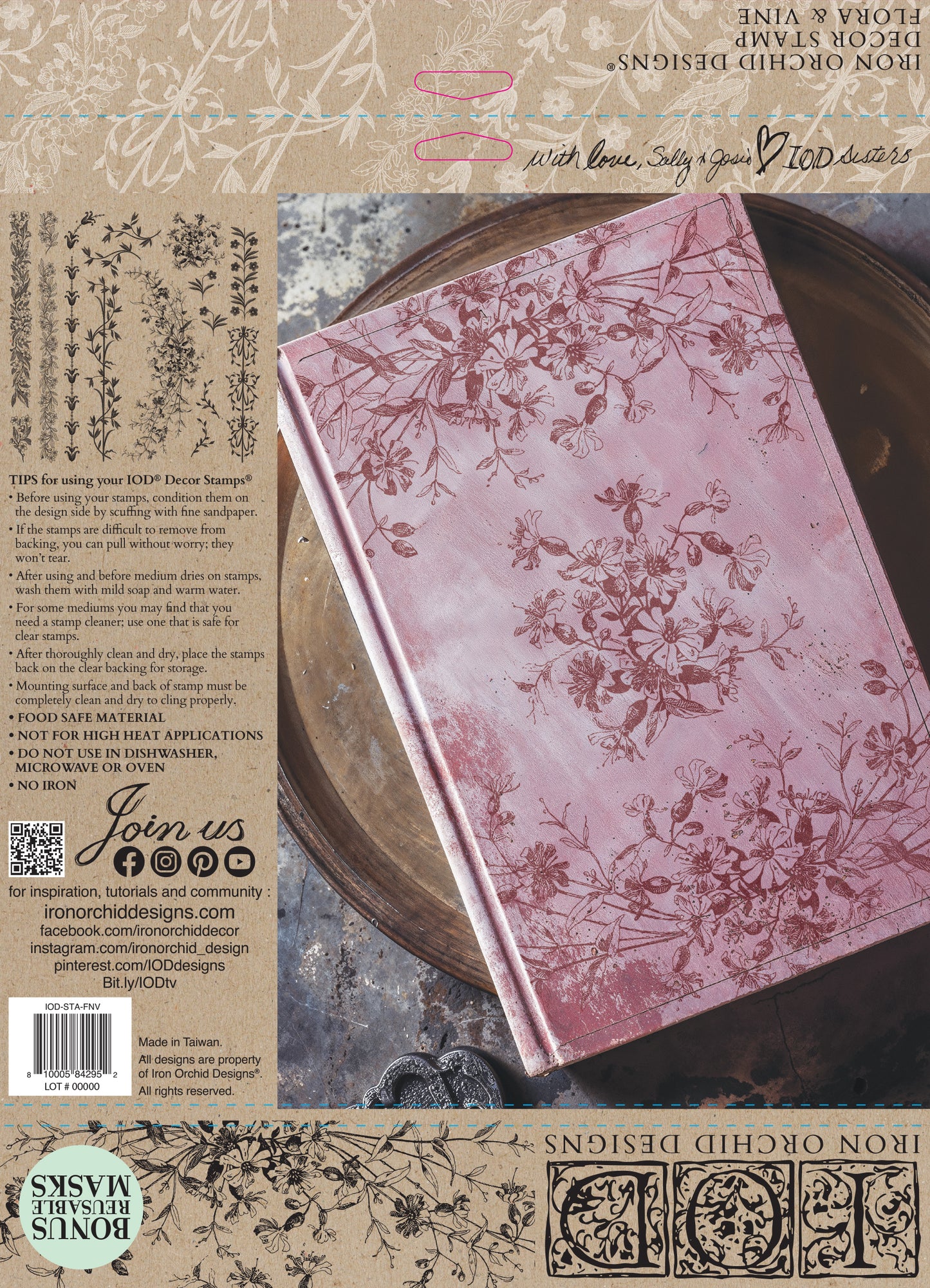 IOD Flora & Vine 12x12 Stamp