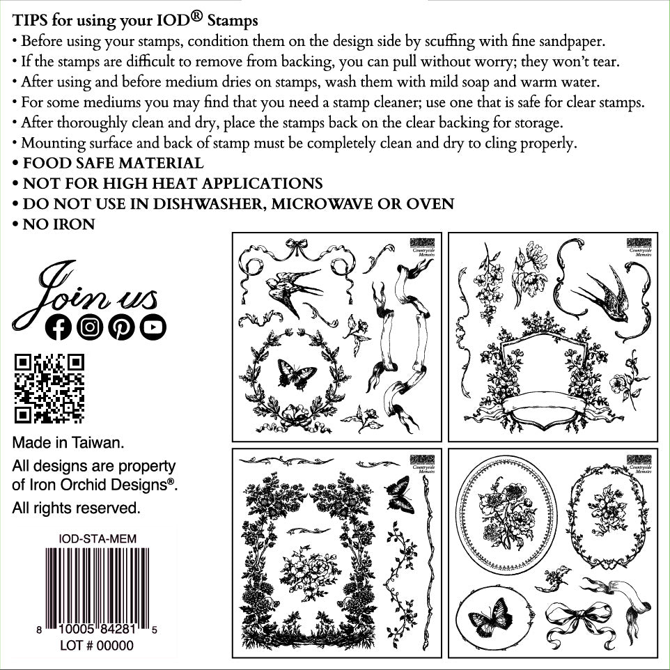 IOD Countryside Memoirs 6x6 Stamp