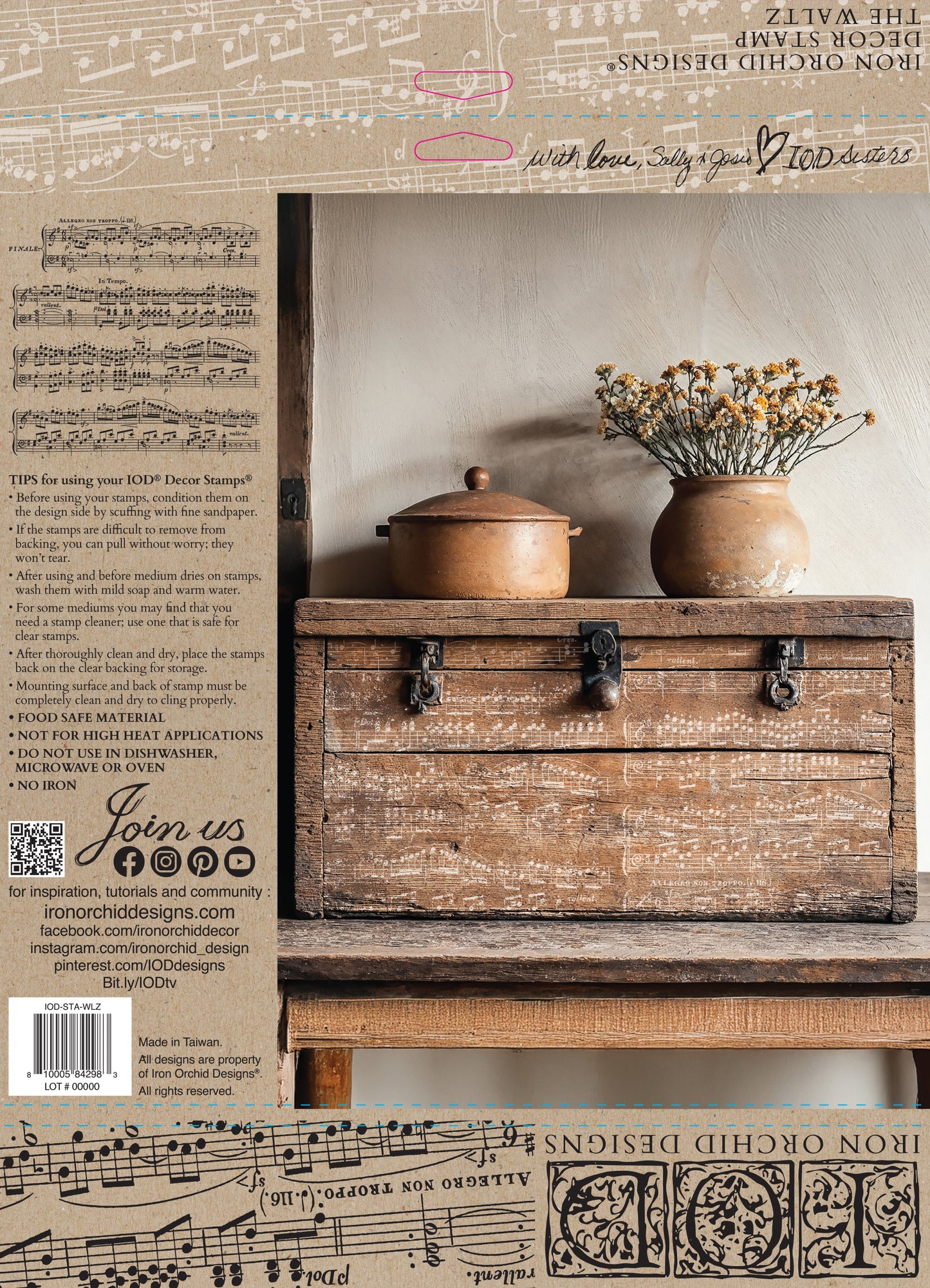 IOD The Waltz 12x12 Stamp