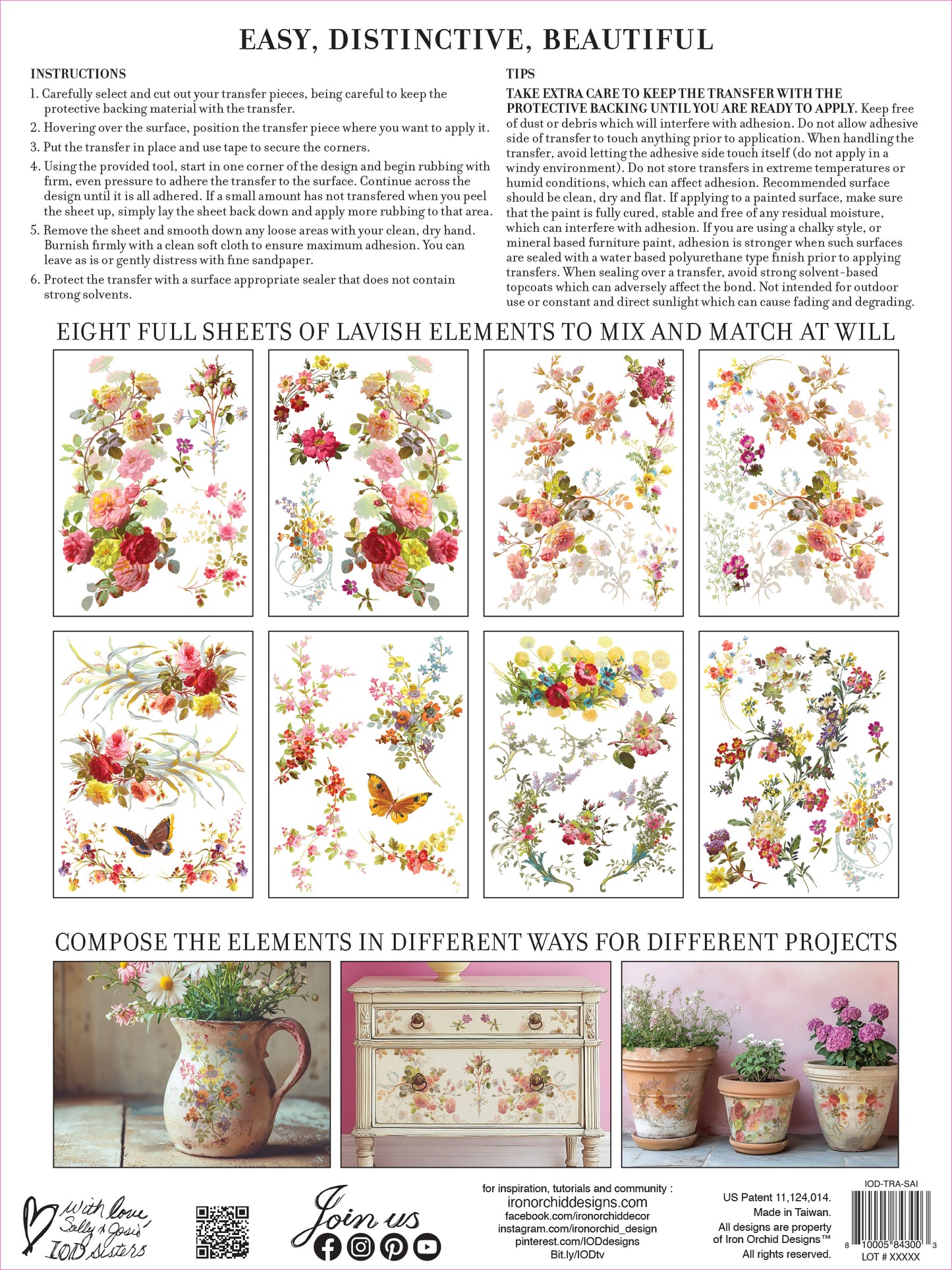 IOD Saint Germaine Transfer 12x16 Pad