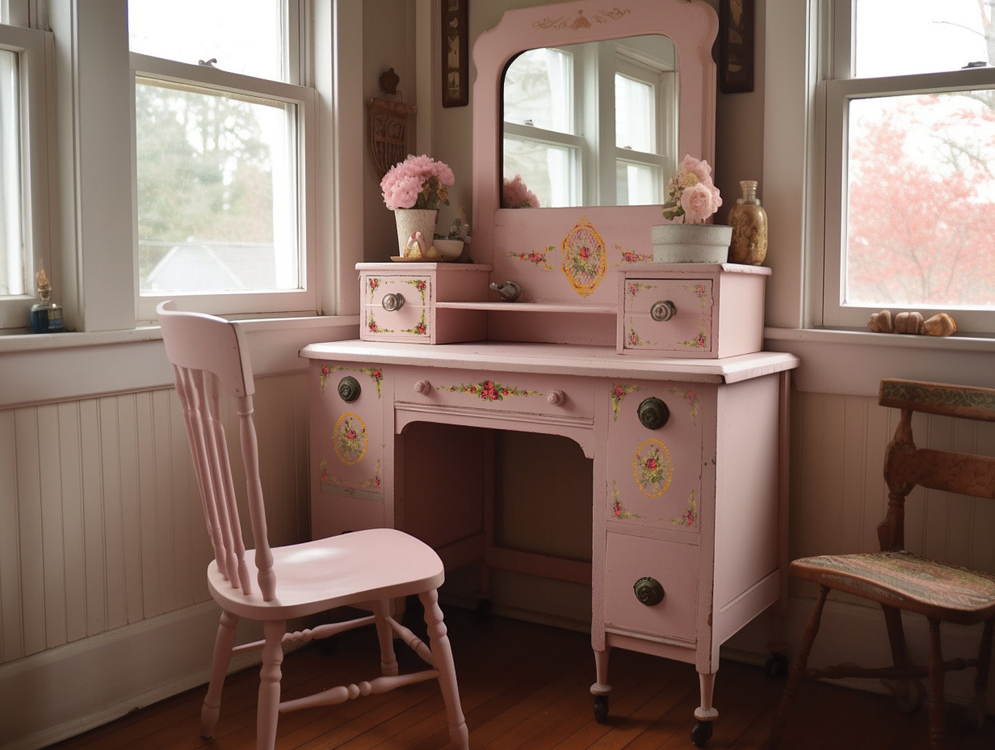 IOD Petit Fleur Red Paint Inlay