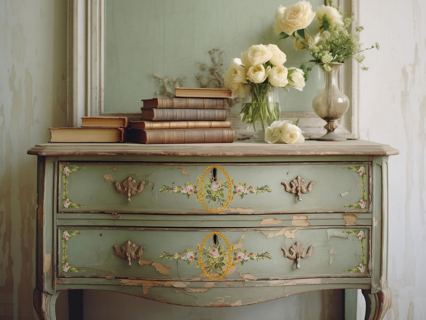 IOD Petit Fleur Pink Paint Inlay