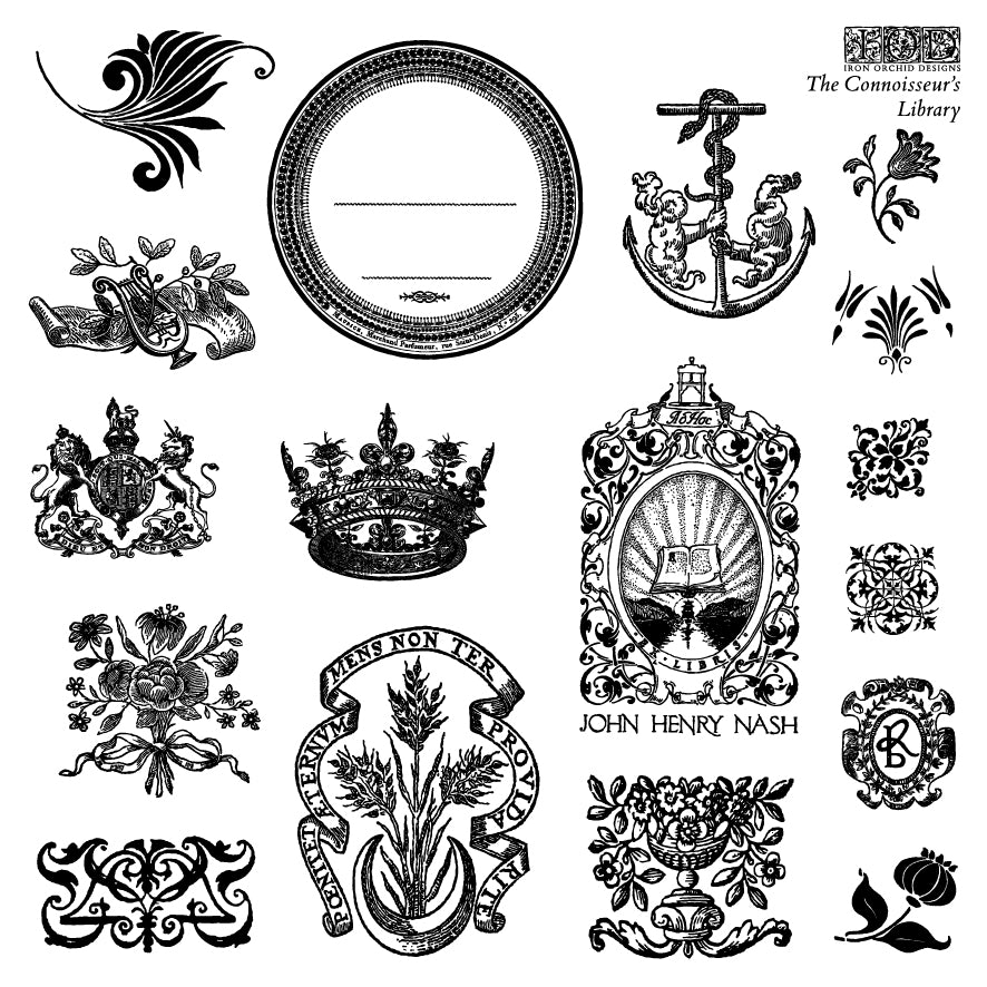 IOD The Connoisseur's Library 6x6 IOD Stamp™