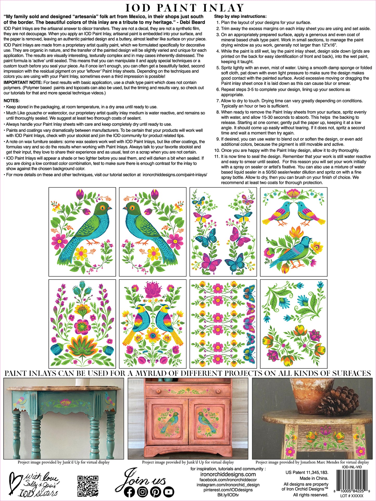 Vida Flora by Debi Beard IOD Paint Inlay