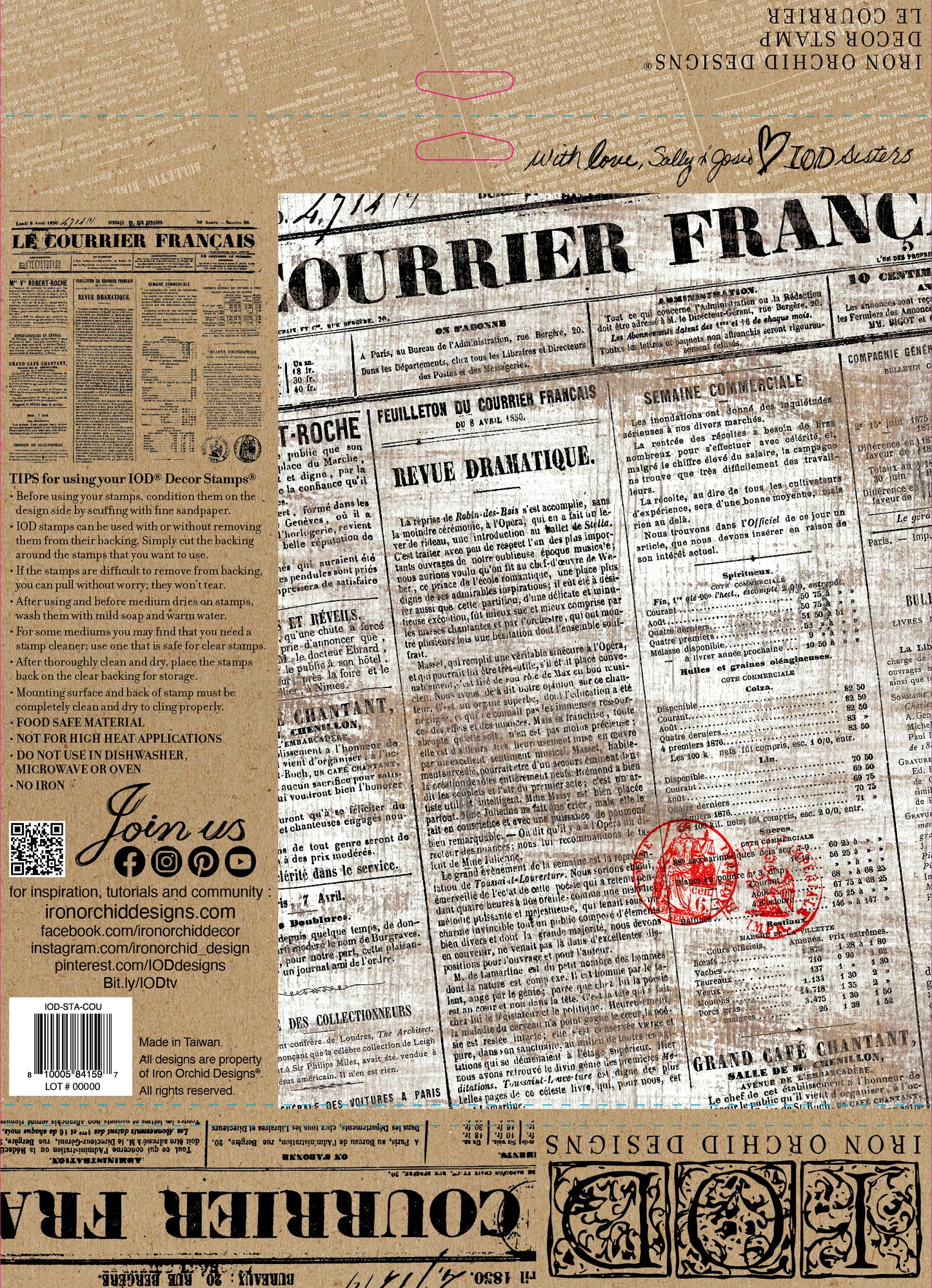 Le Courrier Stamp IOD - retired special