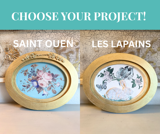 IOD Oval Wood Blank Workshop | Saint Ouen Transfer or Les Lapins Mould | Brentwood CA DIY Class - Friday, February 20th