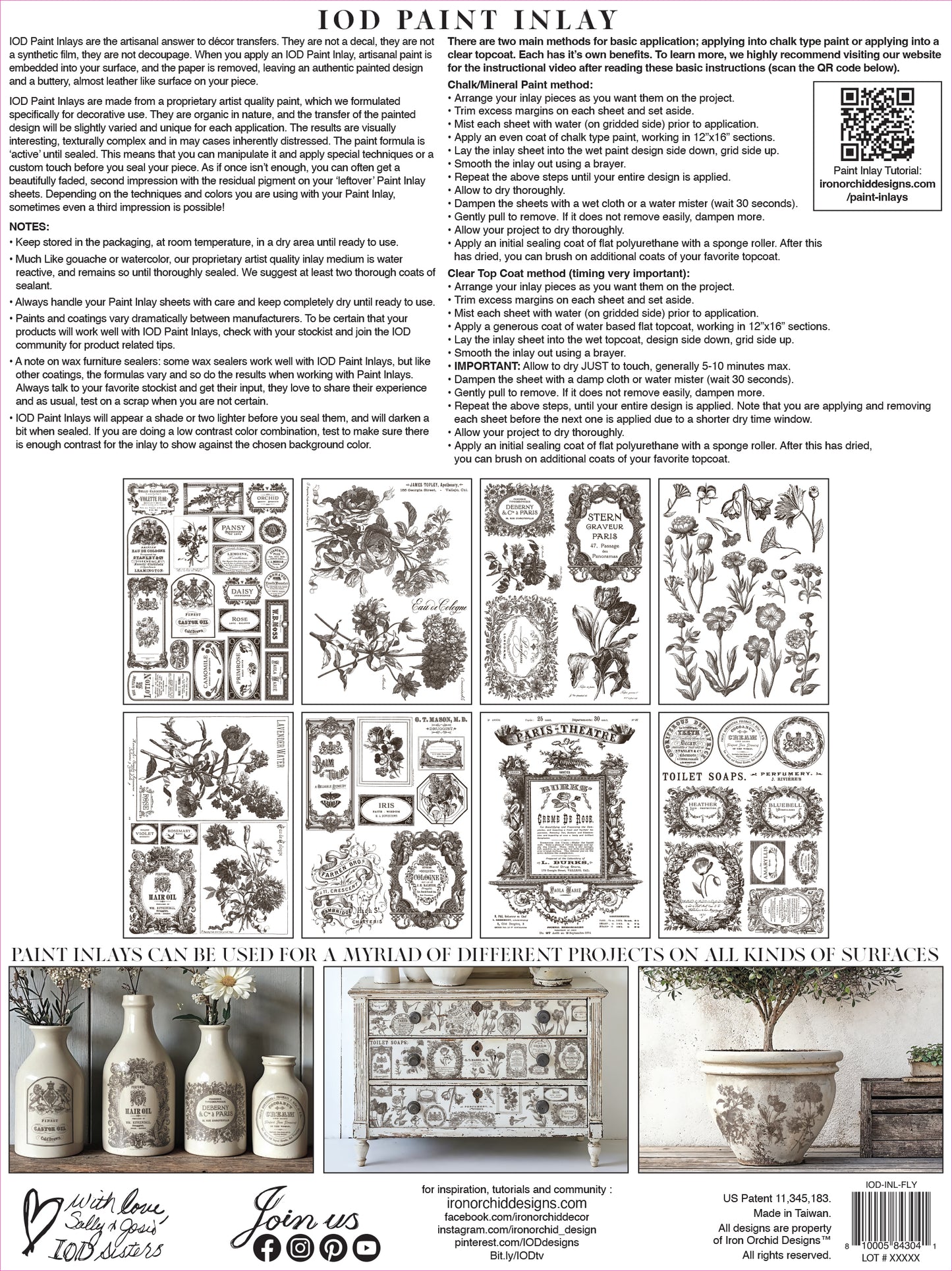 Floriography IOD Paint Inlay