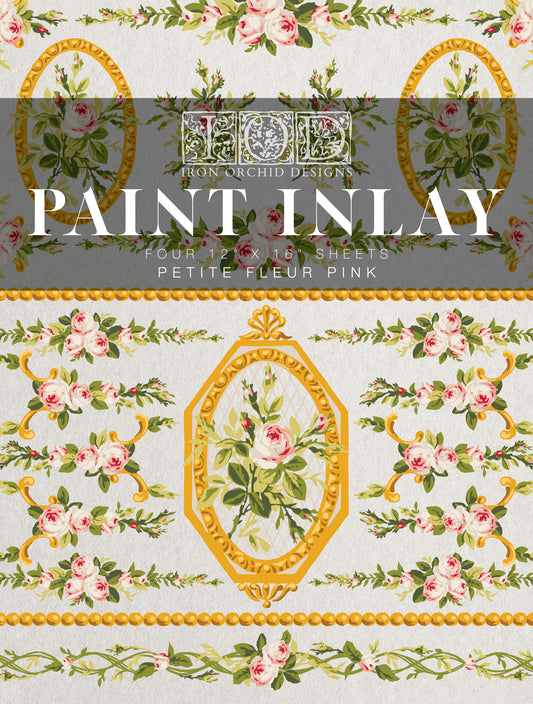 IOD Petit Fleur Pink Paint Inlay - Limited Release