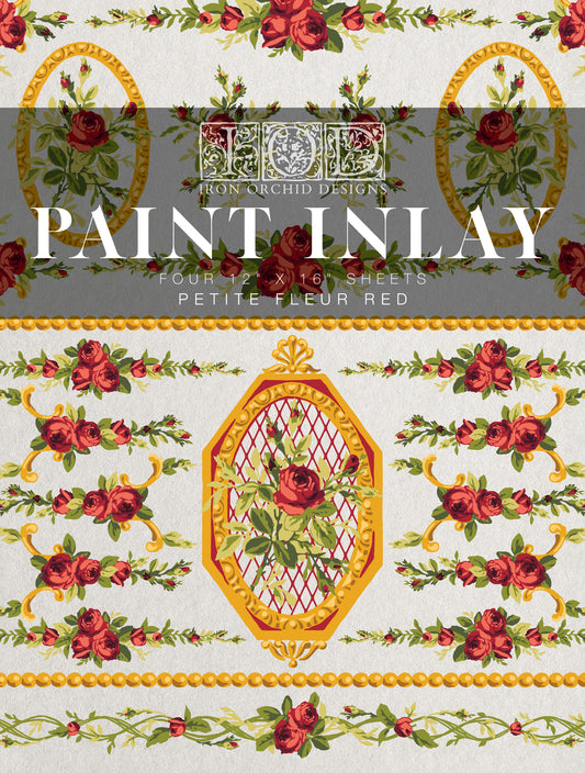 IOD Petit Fleur Red Paint Inlay - Limited Release