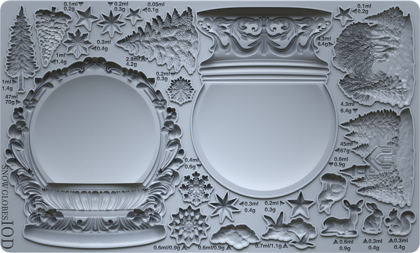 IOD Mould - Snow Globes 6x10