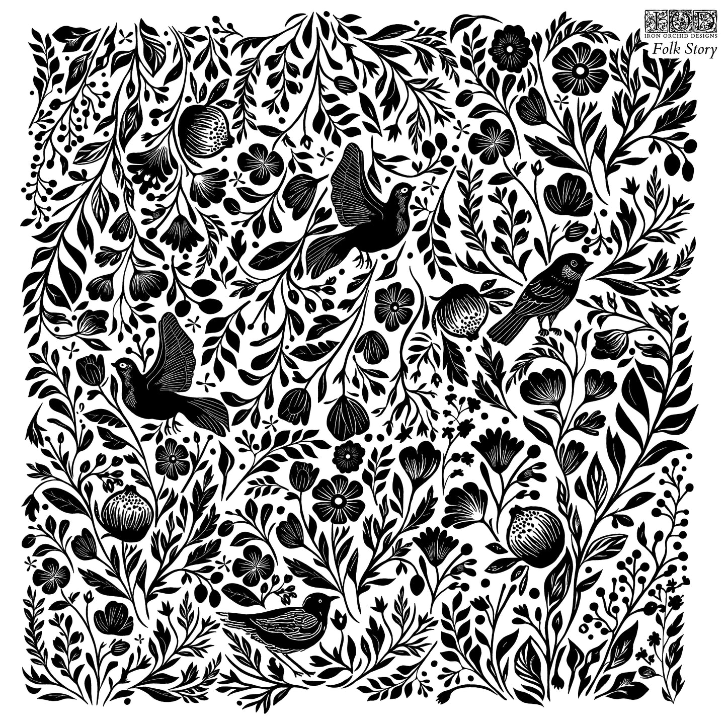 IOD Folk Story 12x12 Stamp