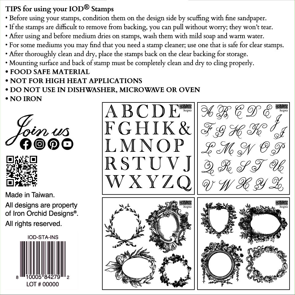 IOD Insignia 6x6 Stamp