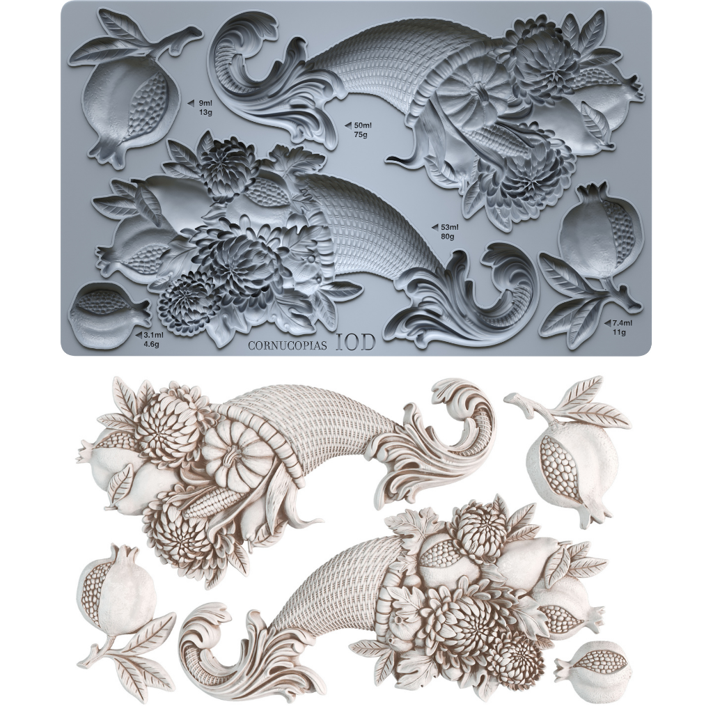 IOD Mould - Cornucopias 6x10