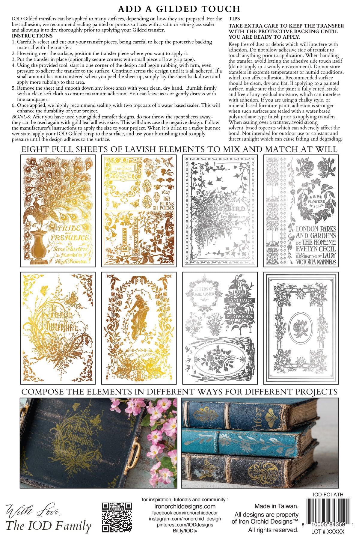 IOD Athenaeum Foil Transfer 8x12 Pad™
