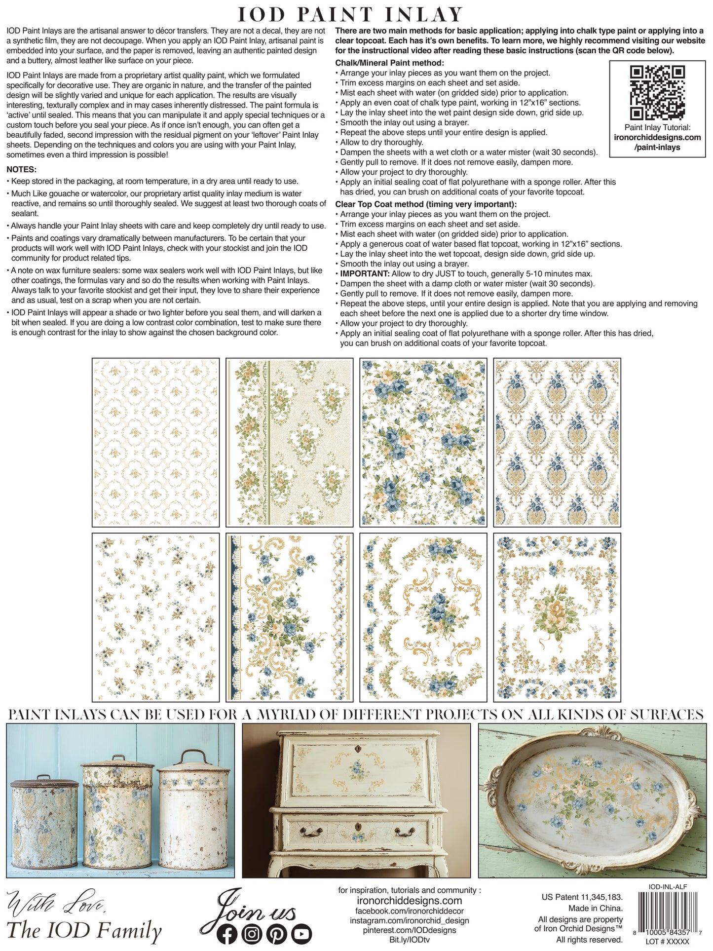 IOD Alfred Peats and Co. Paint Inlay 12x16 Pad™