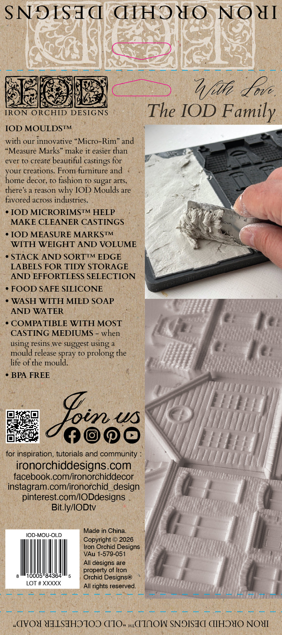 IOD Mould - Old Colchester 6x10 IOD - Restock September