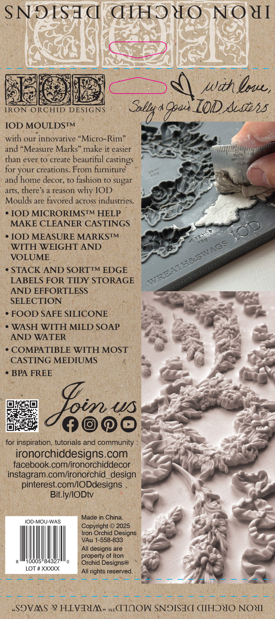 IOD Mould - Wreath & Swags 6x10