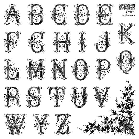 IOD Dessins de Broderie Labels  6x6 IOD Stamp™