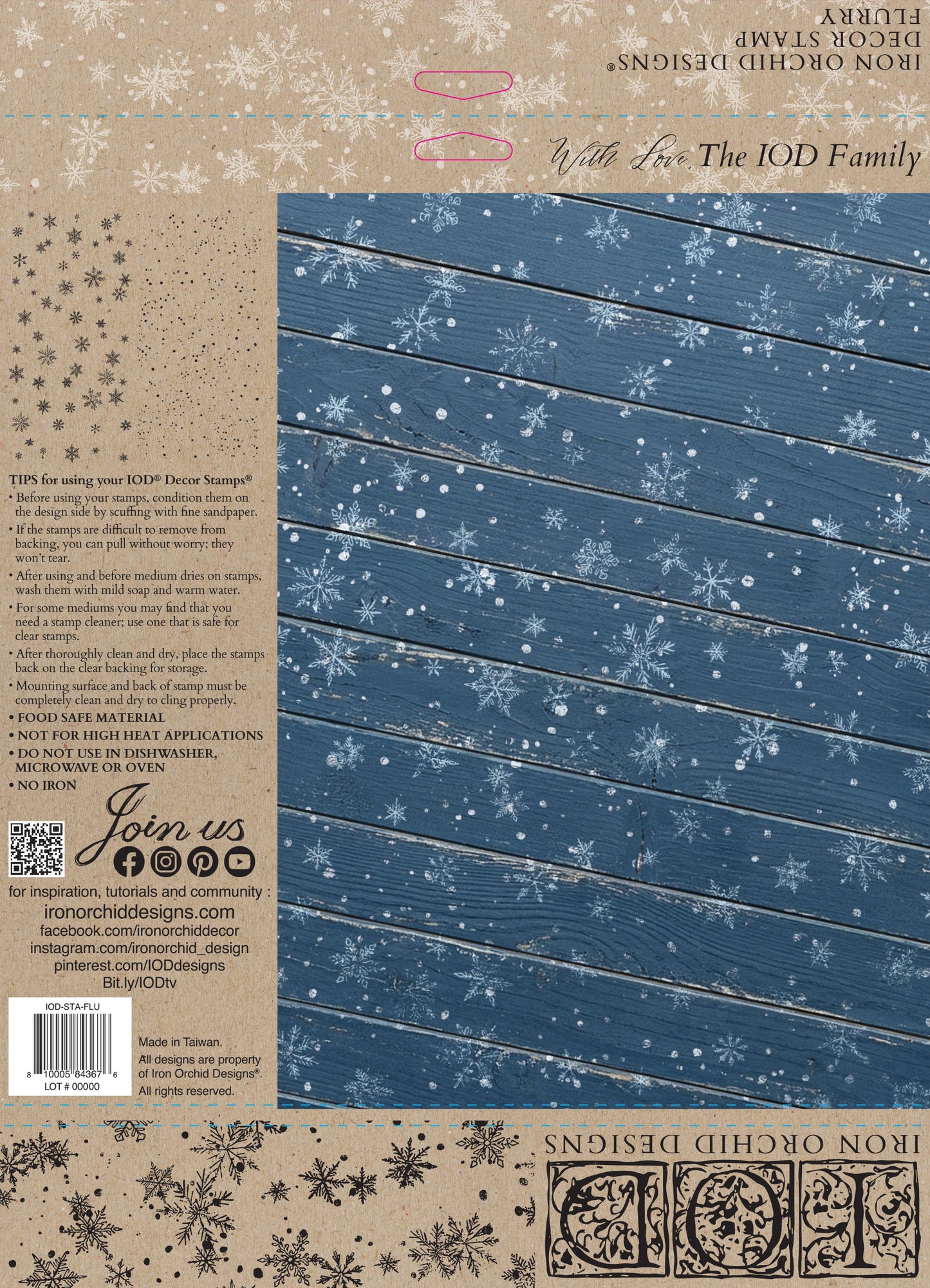 IOD Flurry 12x12 I OD Stamp™