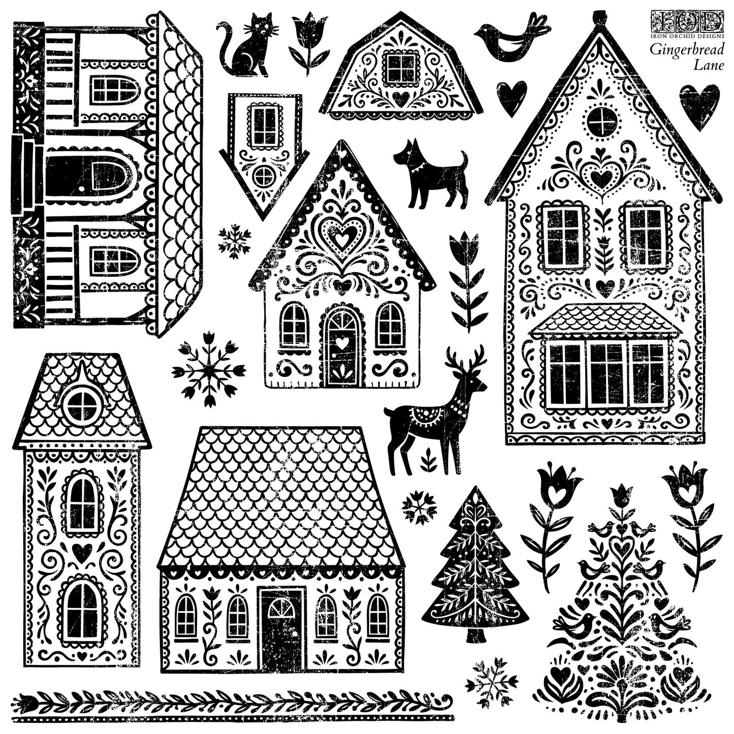 IOD Gingerbread Lane 12x12 I OD Stamp™