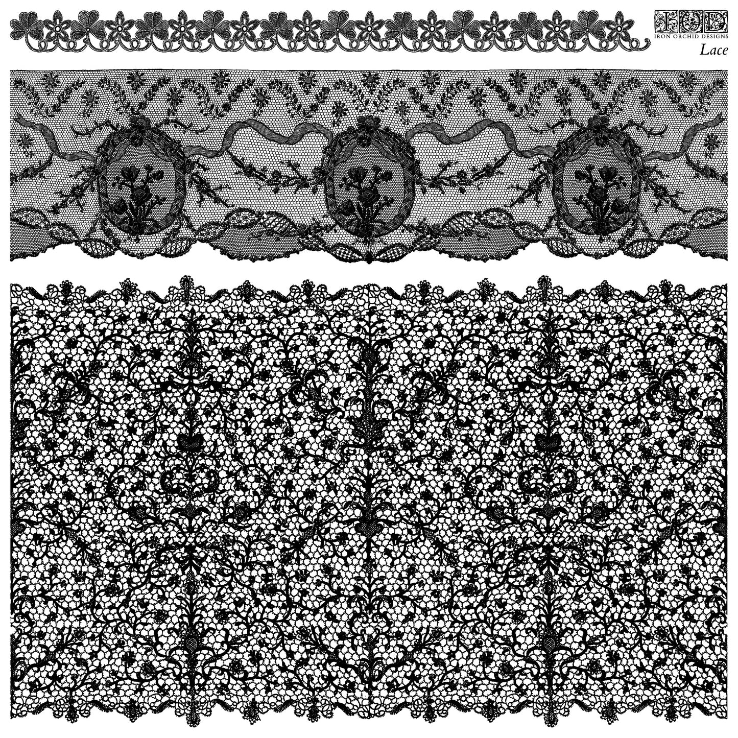 IOD Lace 12x12 IOD Stamp™
