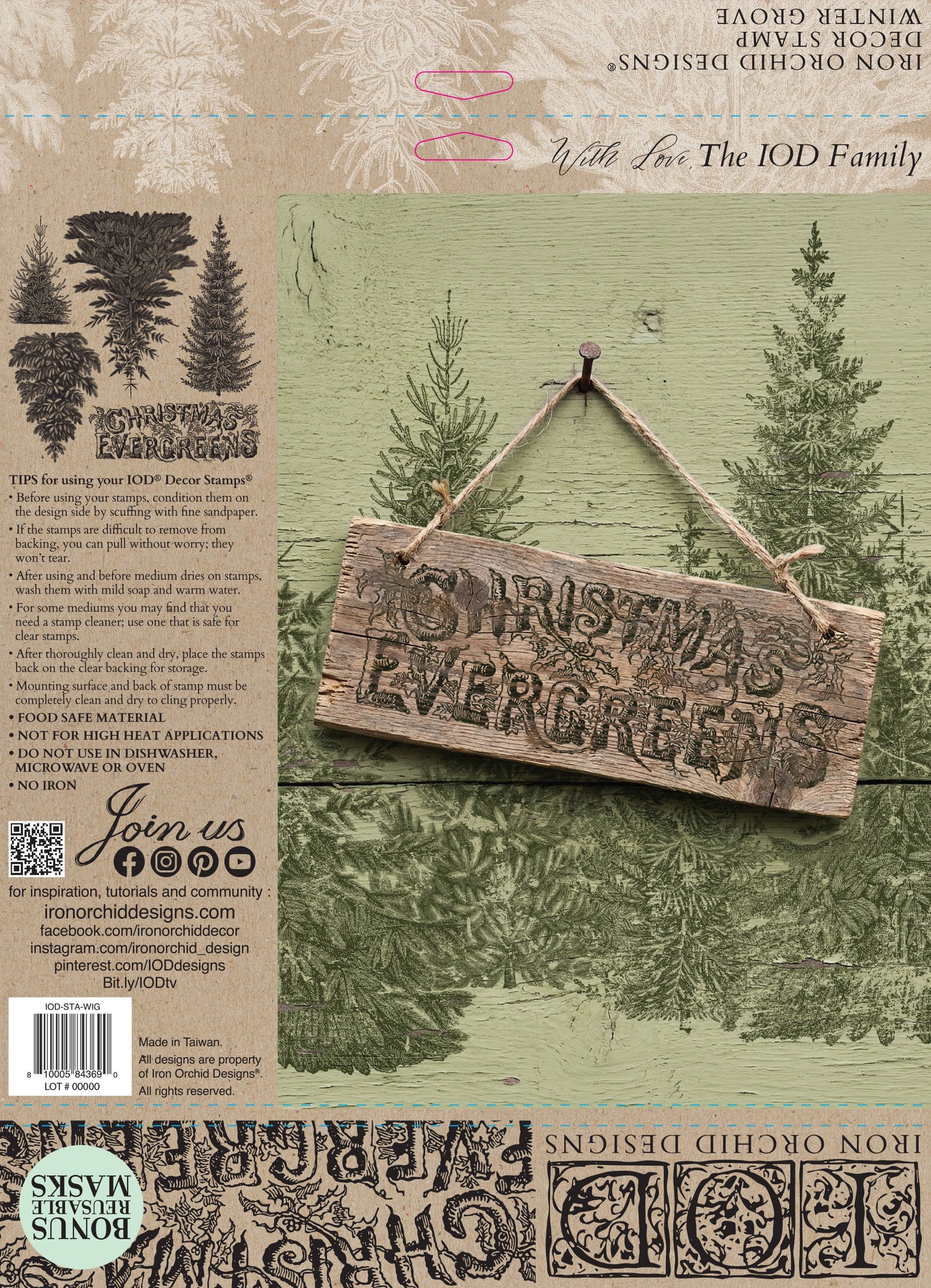 IOD Winter Grove 12x12 I OD Stamp™ -Restock soon