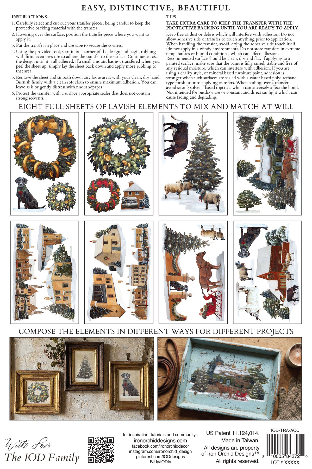IOD A Cotswald Christmas Transfer 8x12 Pad™