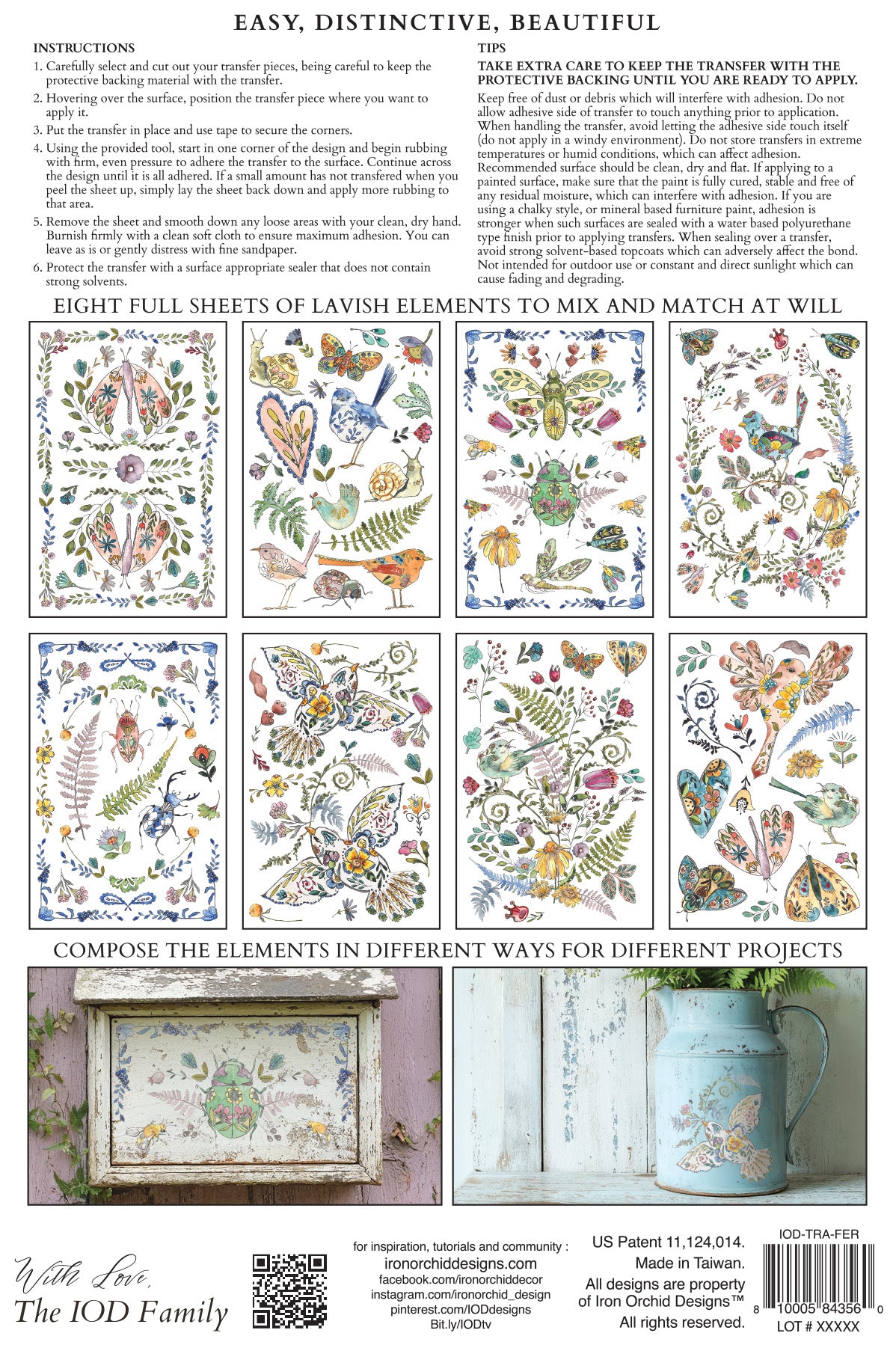 IOD Transfer Fern Fables 8x12 Pad™
