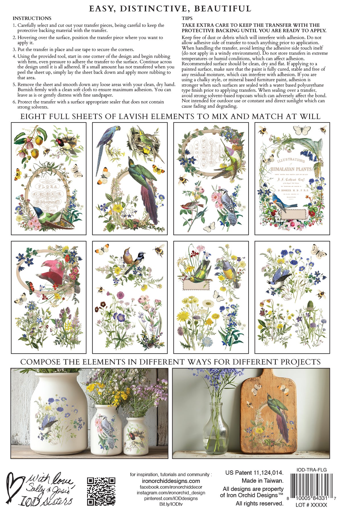 IOD Flora Greca Transfer 8x12 Pad™