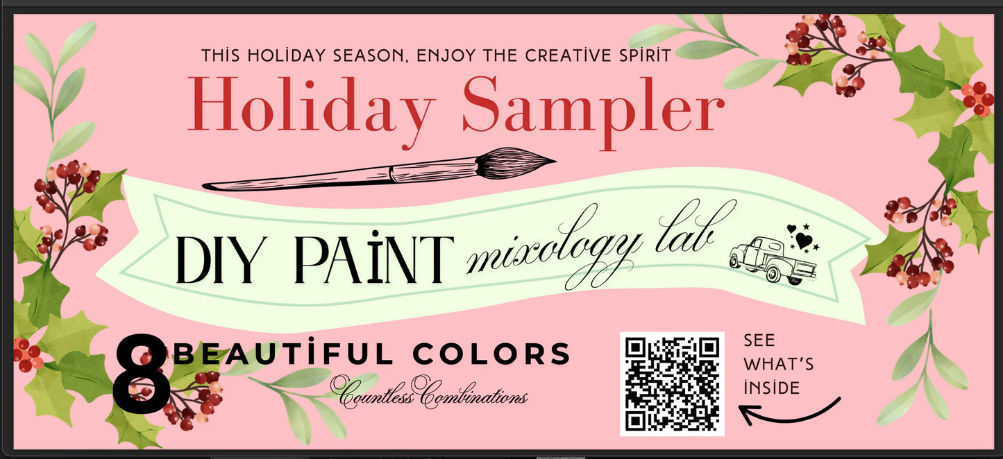 DIY Paint Holiday Edition SAMPLER Box 7 Colors plus golden ticket!